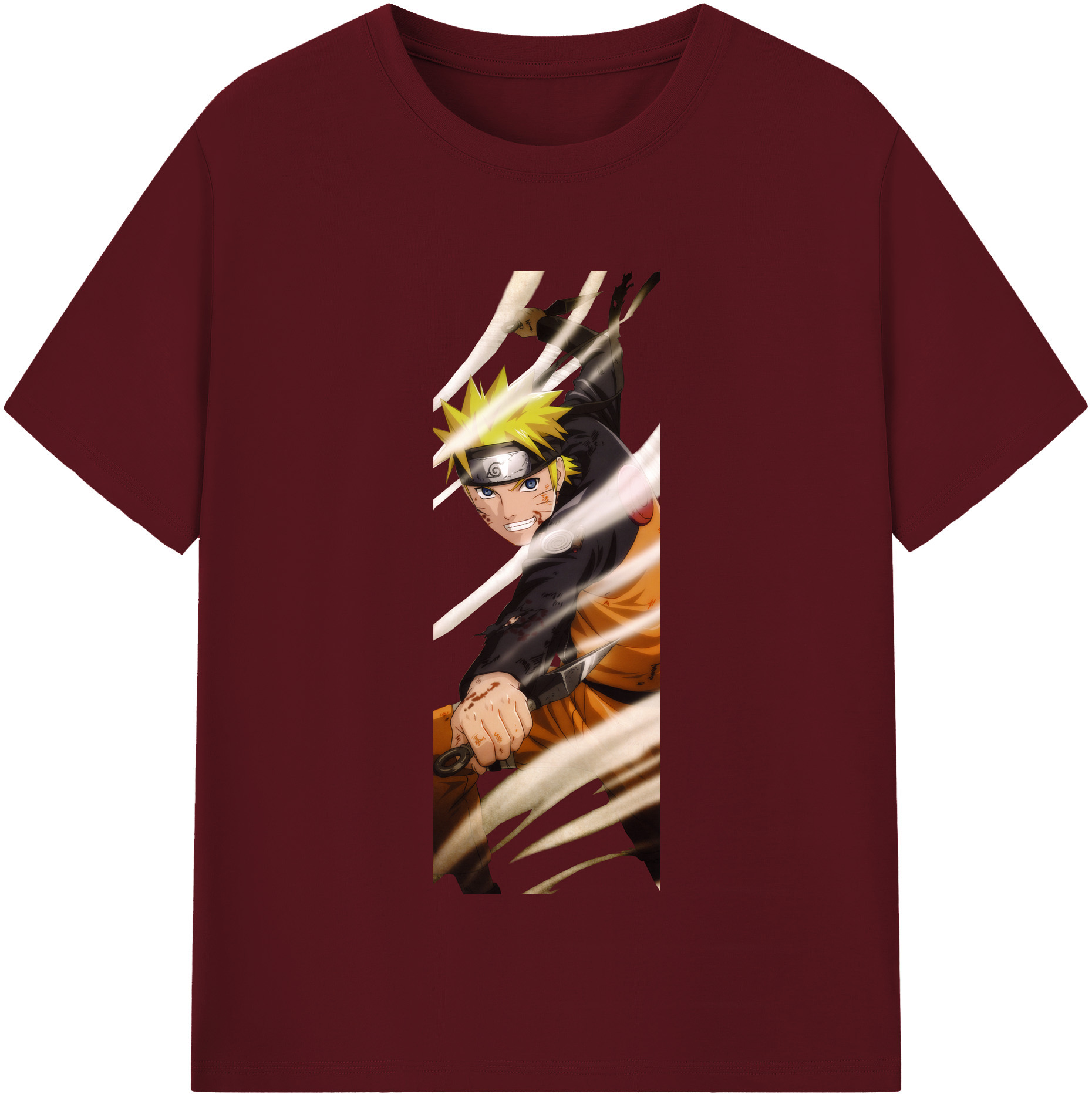（画像用） NARUTO -ナルト- うずまき ナルト Uzumaki Naruto 綿100％半袖Tシャツ（フロントプリント）